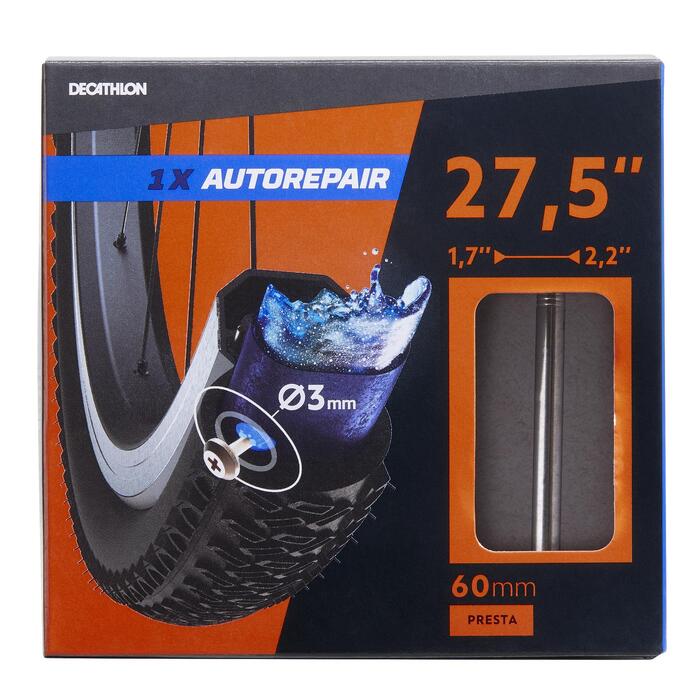 CHAMBRE A AIR 27,5x1,70/2,20 AUTO REPARANTE VALVE PRESTA 60 MM BTWIN ...